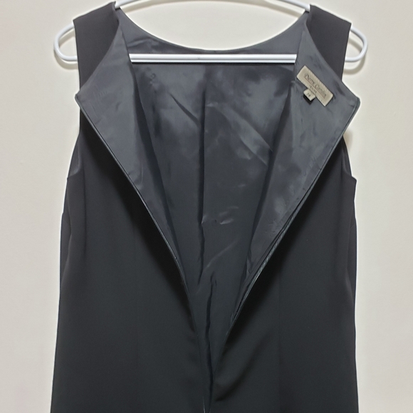 Vintage Pierre Cardin Classic Black Sleeveless Midi Dress Lined Back ZipSize 14 - Picture 5 of 9